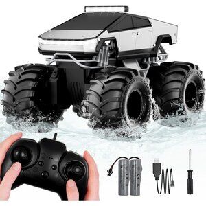 Remote Control Car 1:18 Amphibious 4WD Off-Road RC Truck 360° Rotating Monster